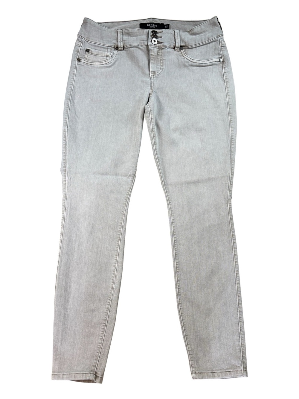 Torrid Light Wash Beige Skinny Jeans.  Size 12